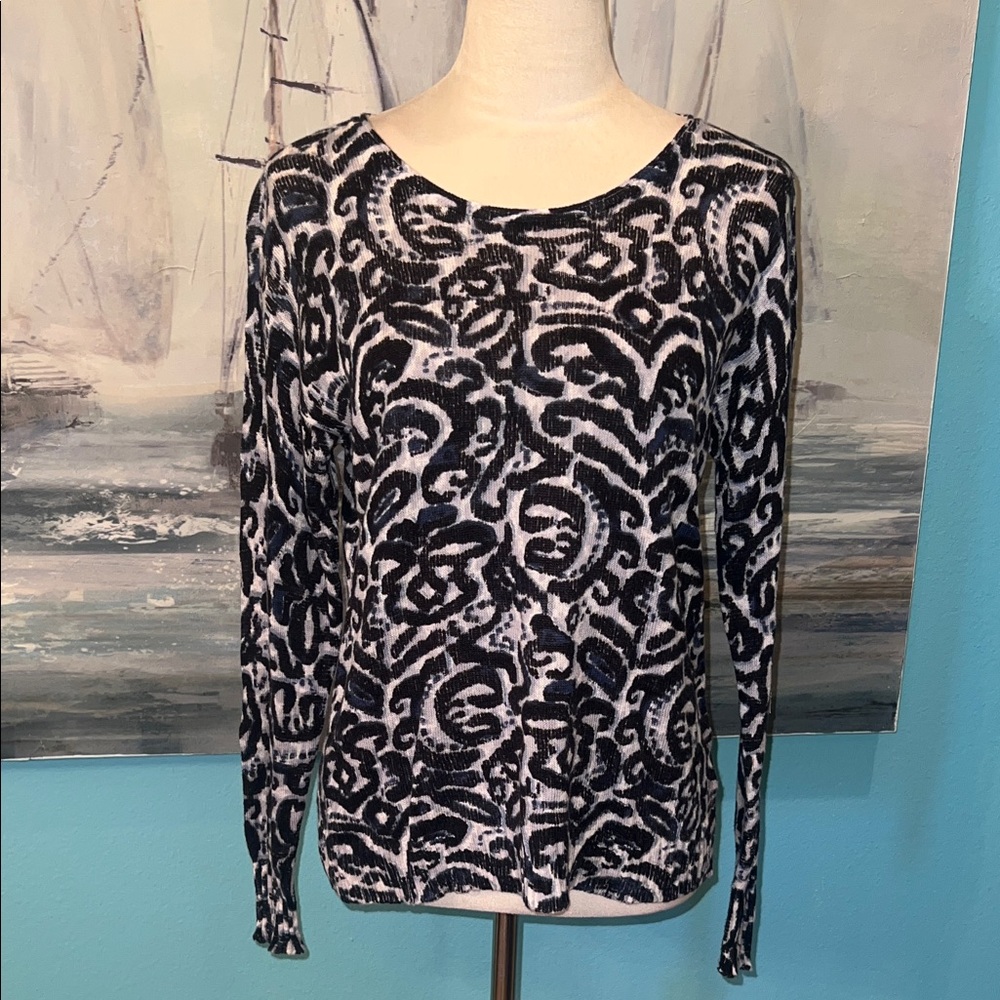 NWT NIC+ZOE Lightweight Indigo Sweater, Small